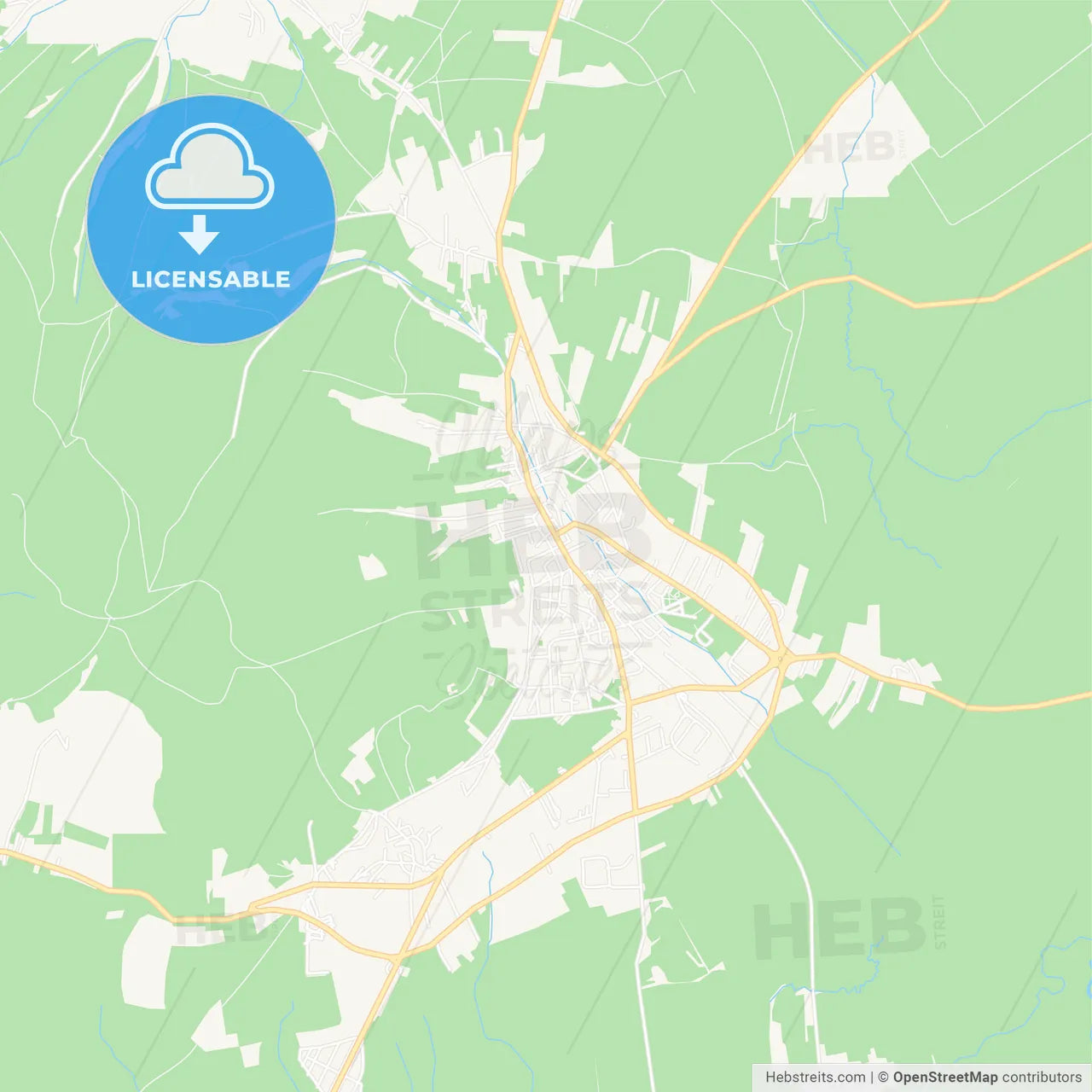 Tomislavgrad, Bosnia and Herzegovina Vector Map - Classic Colors