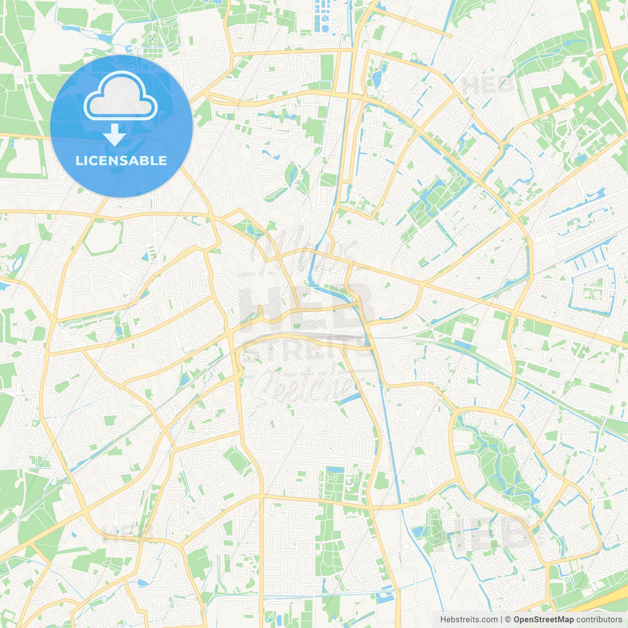 Apeldoorn, Netherlands Vector Map - Classic Colors