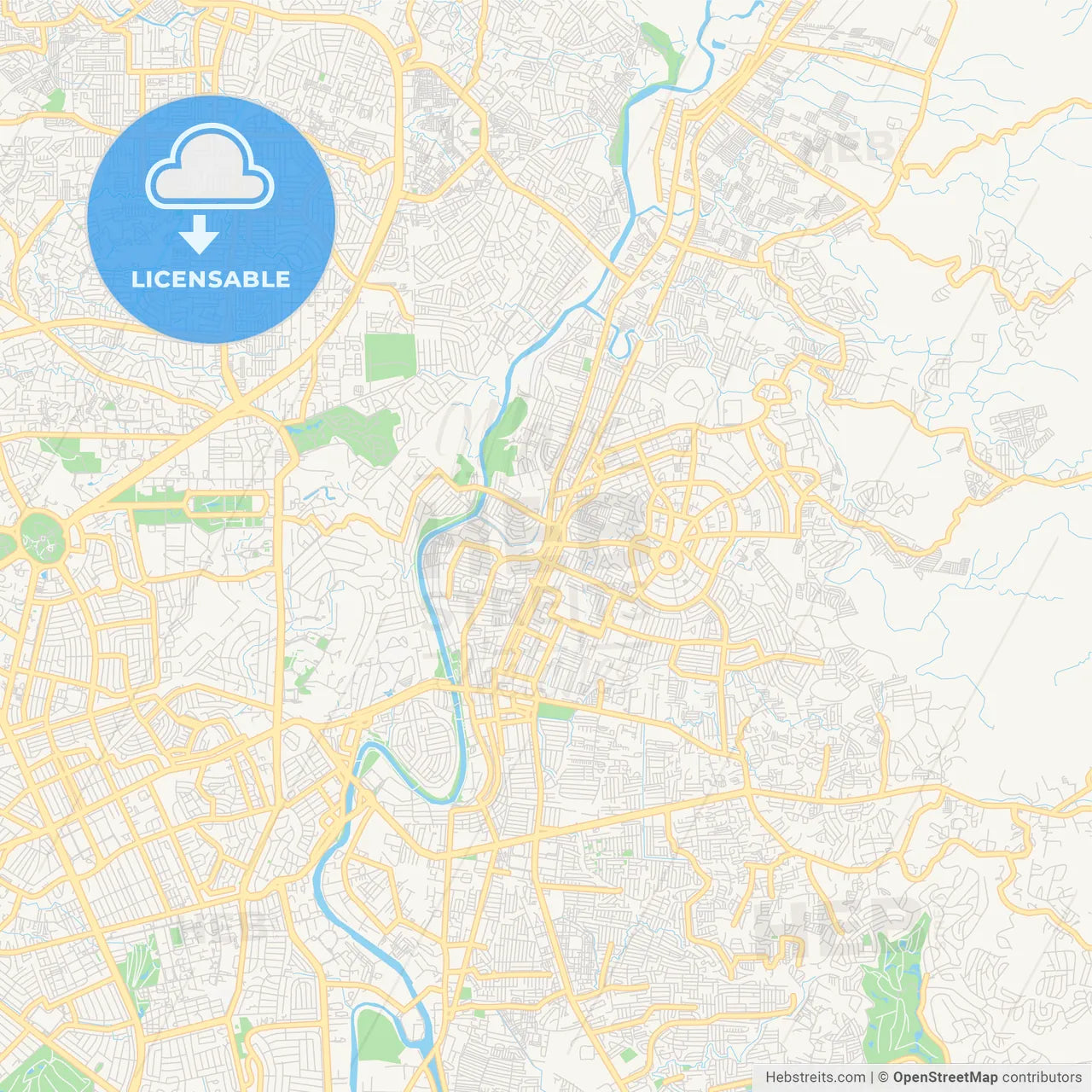 Printable street map of Marikina, Philippines