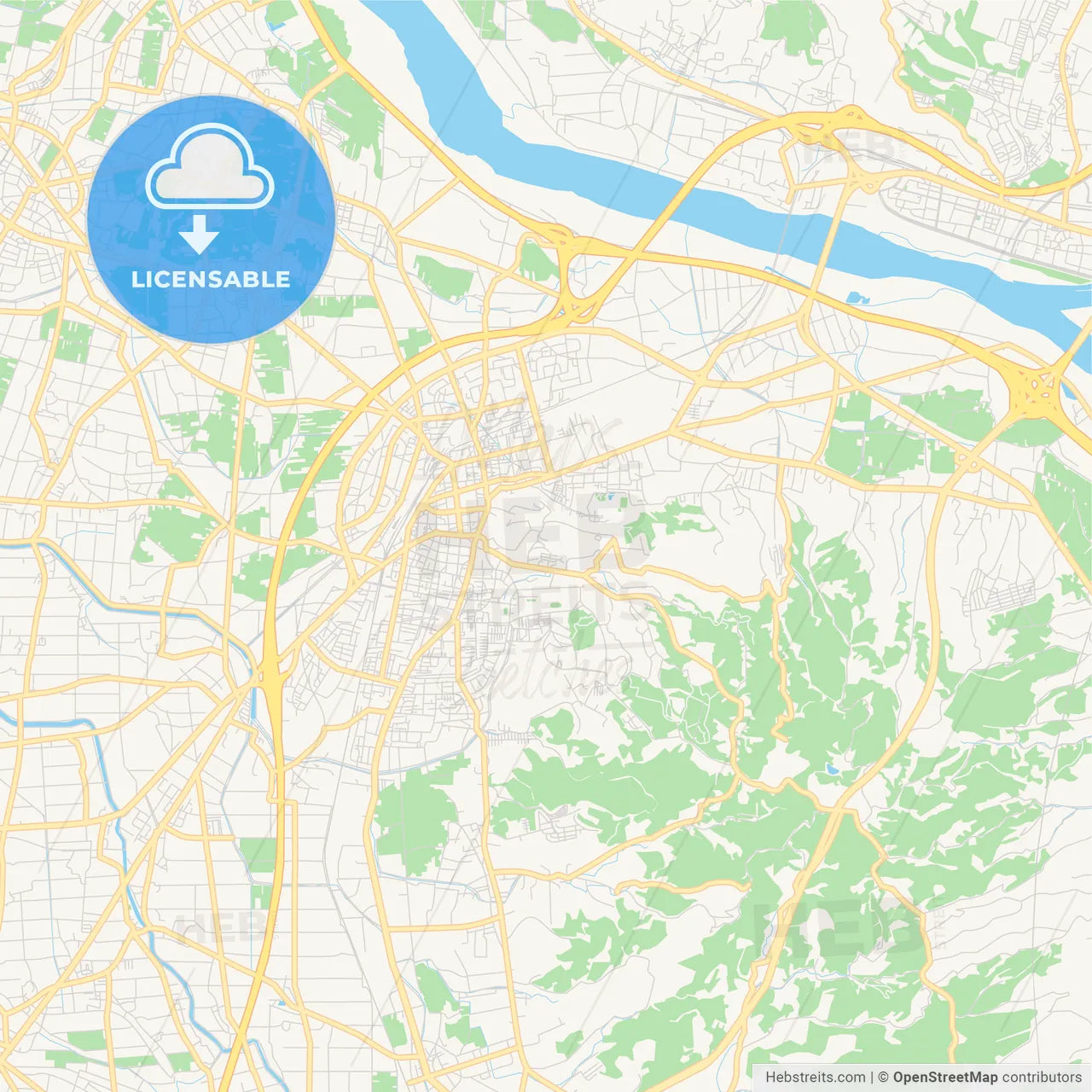 Printable street map of Changhua, Taiwan