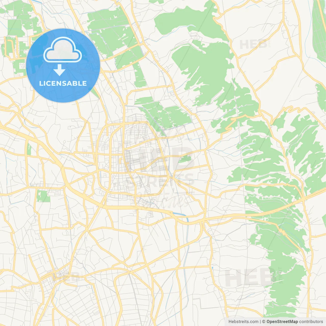 Printable street map of Yuanlin, Taiwan