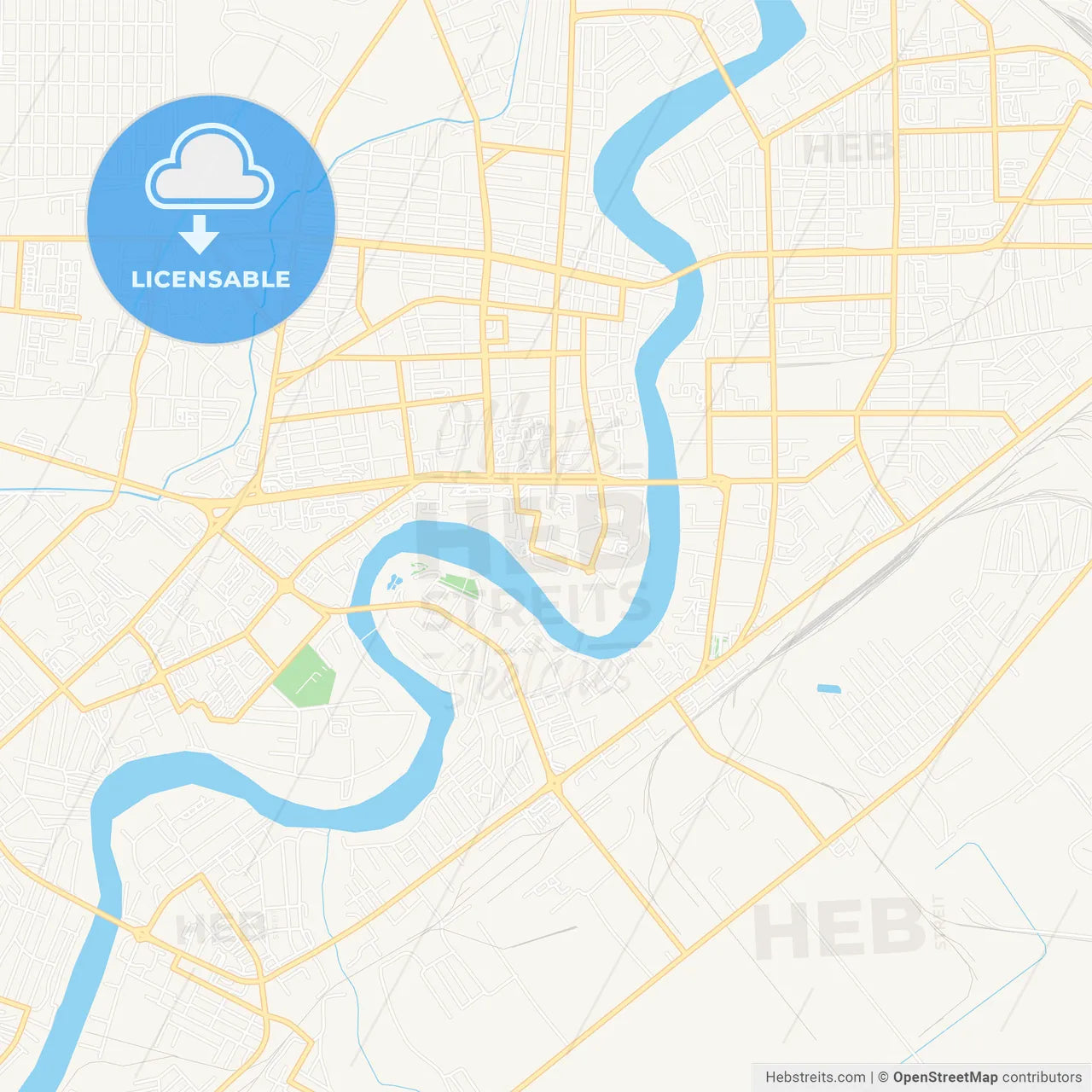 Atyrau, Kazakhstan Vector Map - Classic Colors