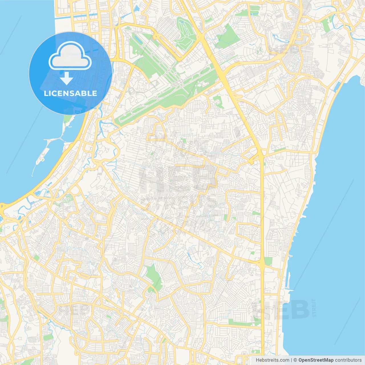 Printable street map of Parañaque, Philippines