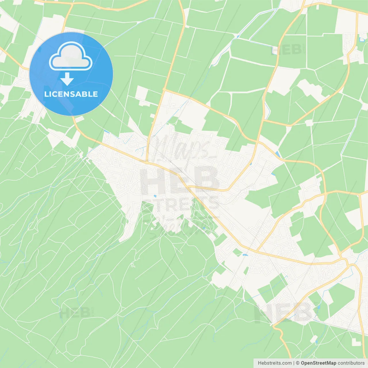 Barsinghausen, Germany Vector Map - Classic Colors