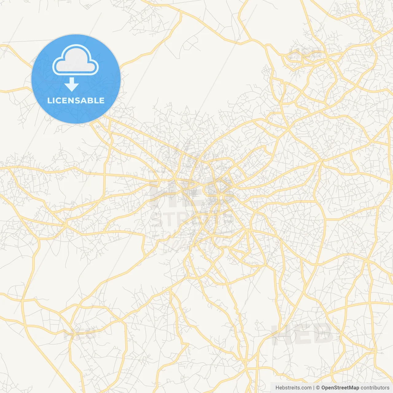 Printable street map of Atani, Nigeria