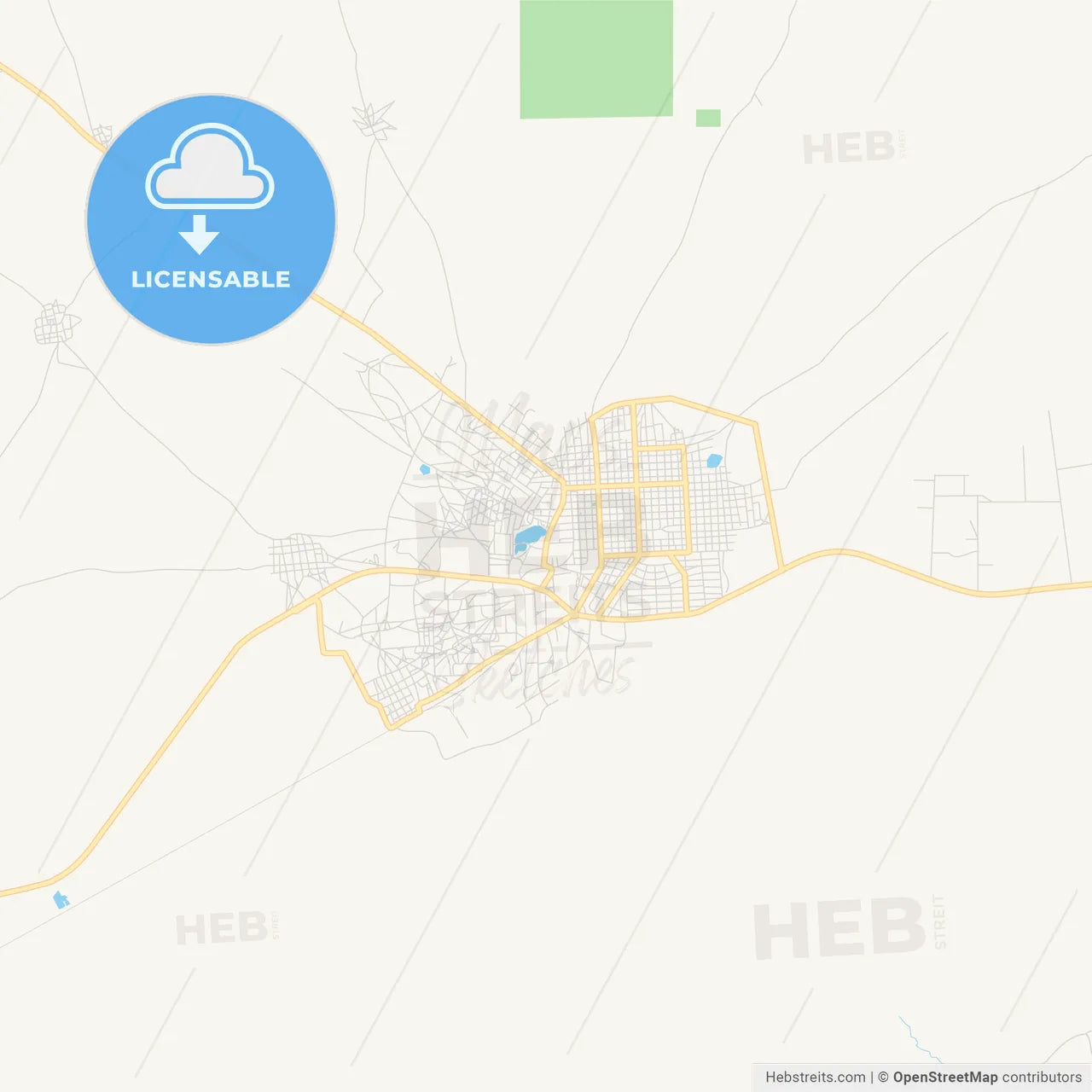Printable street map of Nguru, Nigeria