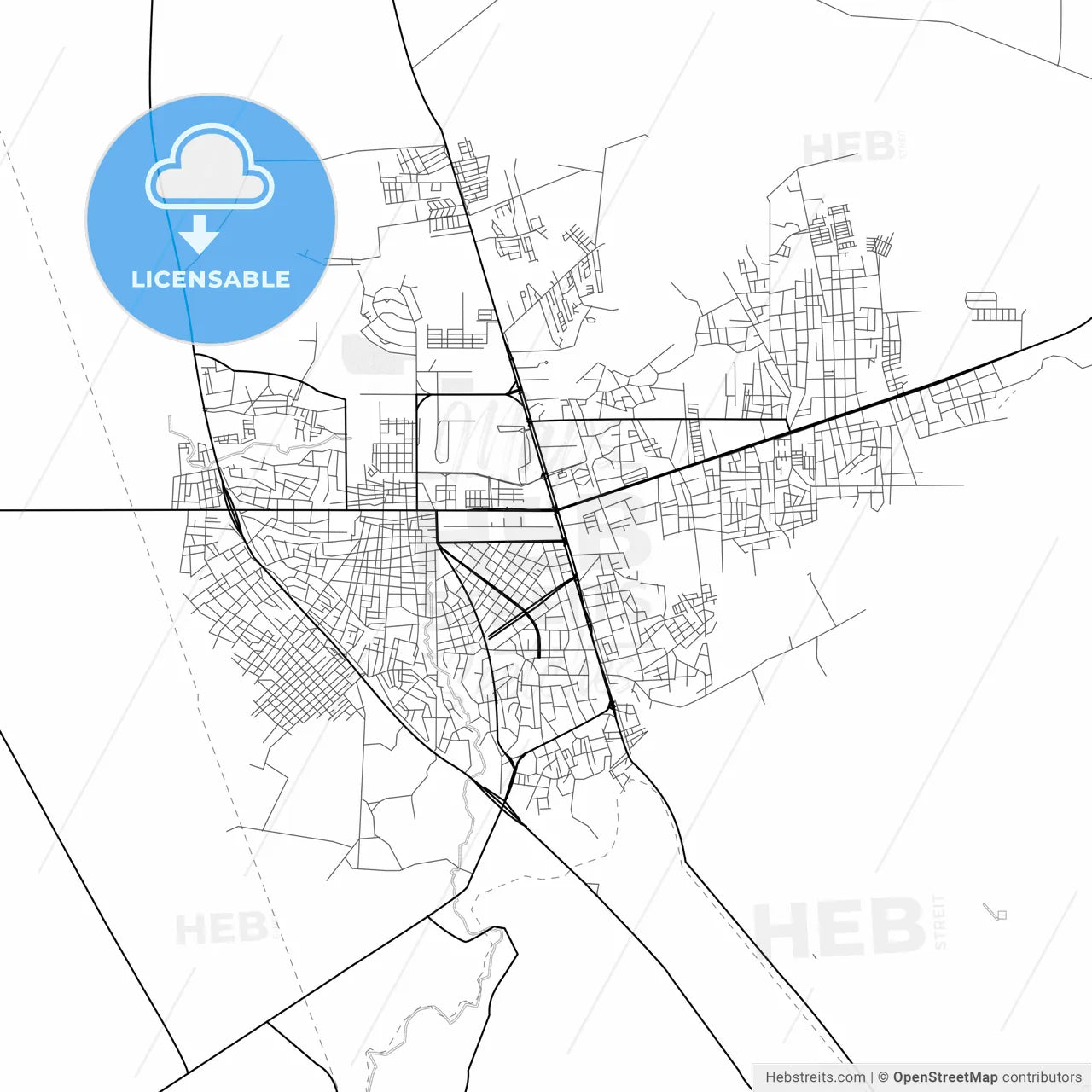 Vector PDF map of Anaco, Venezuela