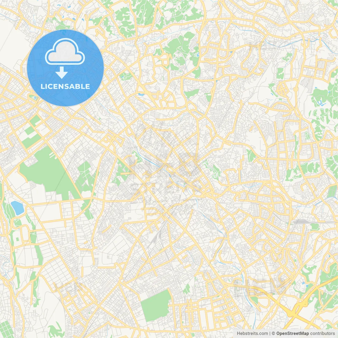 Printable street map of Machida, Japan