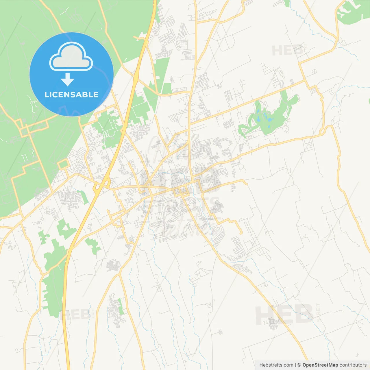 Printable street map of Lipa, Philippines