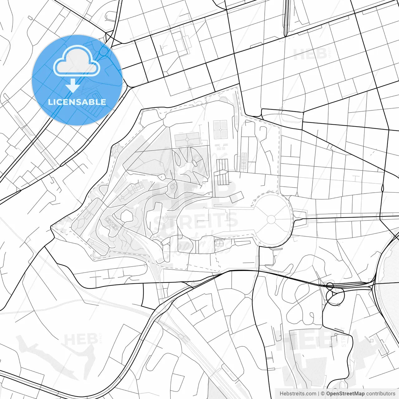 Vector PDF map of Vatican City, Vatican