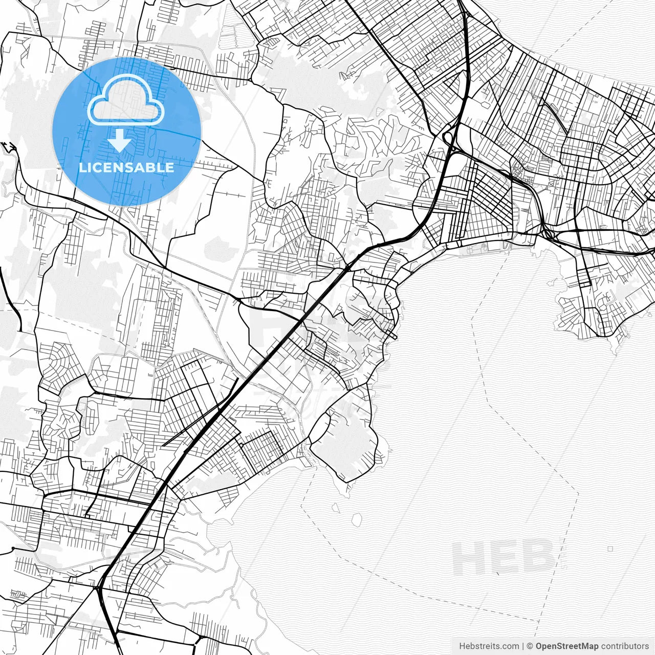 Vector PDF map of Sao Jose, Brazil