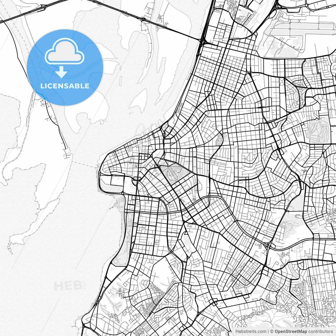 Vector PDF map of Rio Grande, Brazil