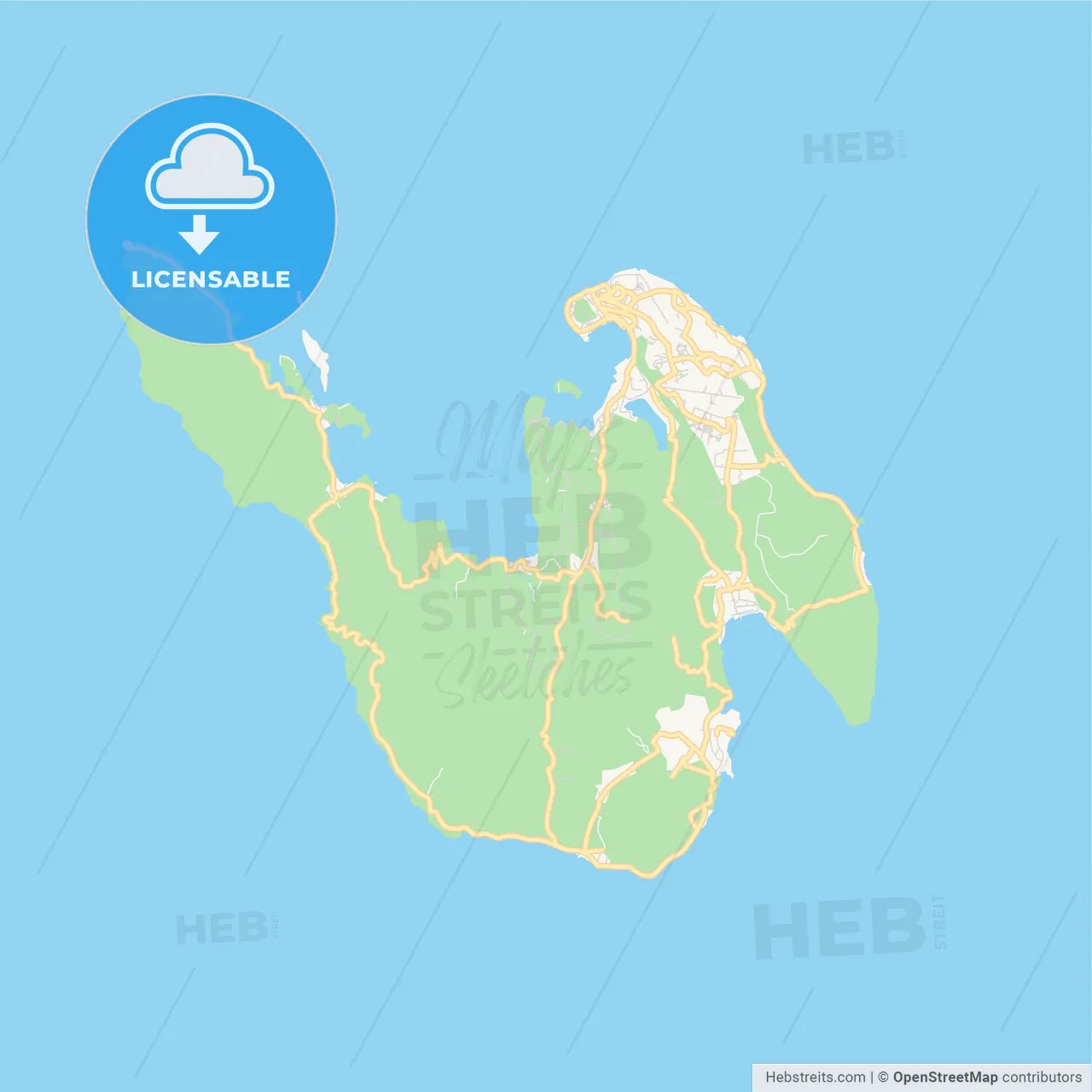 Printable street map of Sabang, Indonesia