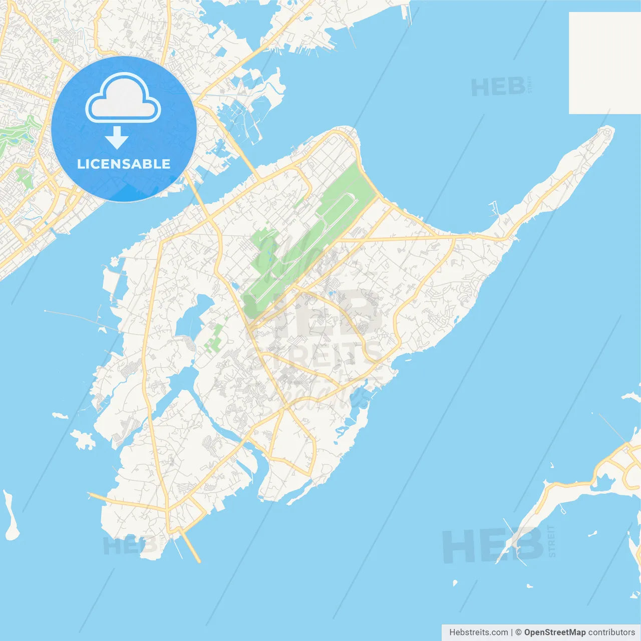 Printable street map of Lapu‑Lapu, Philippines