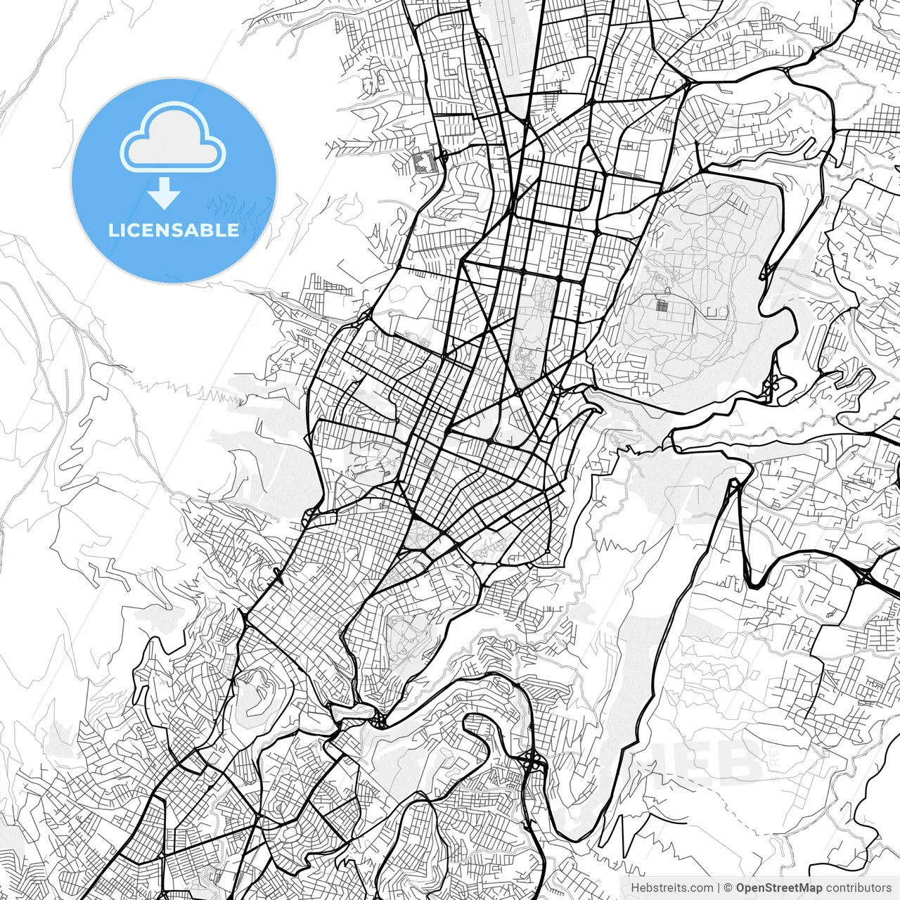 Vector PDF map of Tutamandahostel, Ecuador
