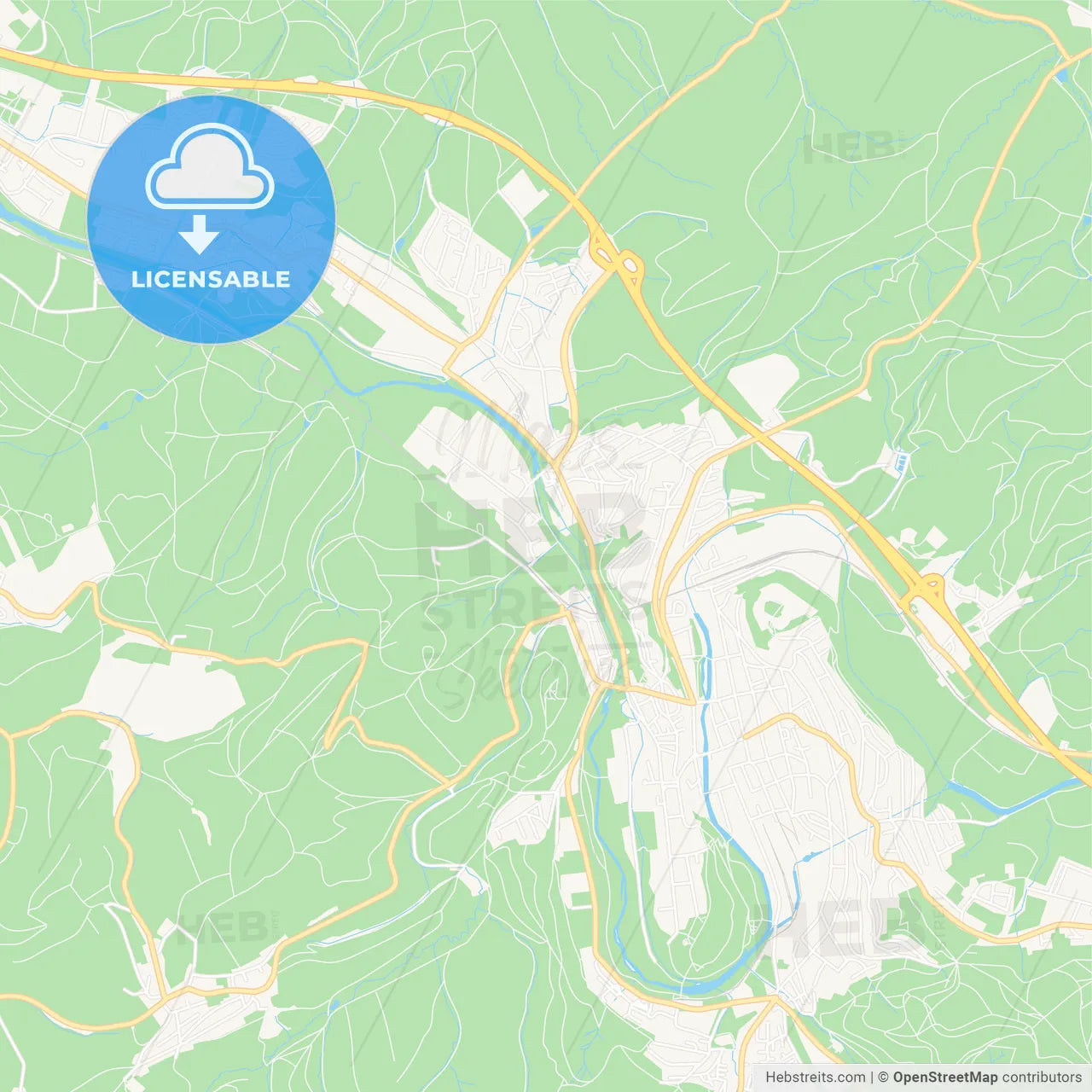 Arnsberg, Germany Vector Map - Classic Colors