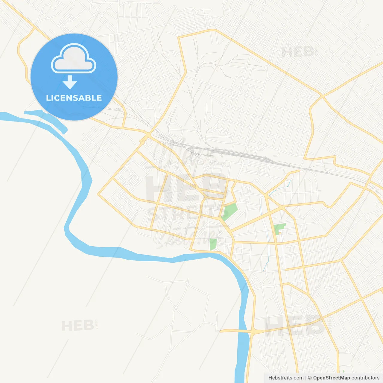 Kyzylorda, Kazakhstan Vector Map - Classic Colors