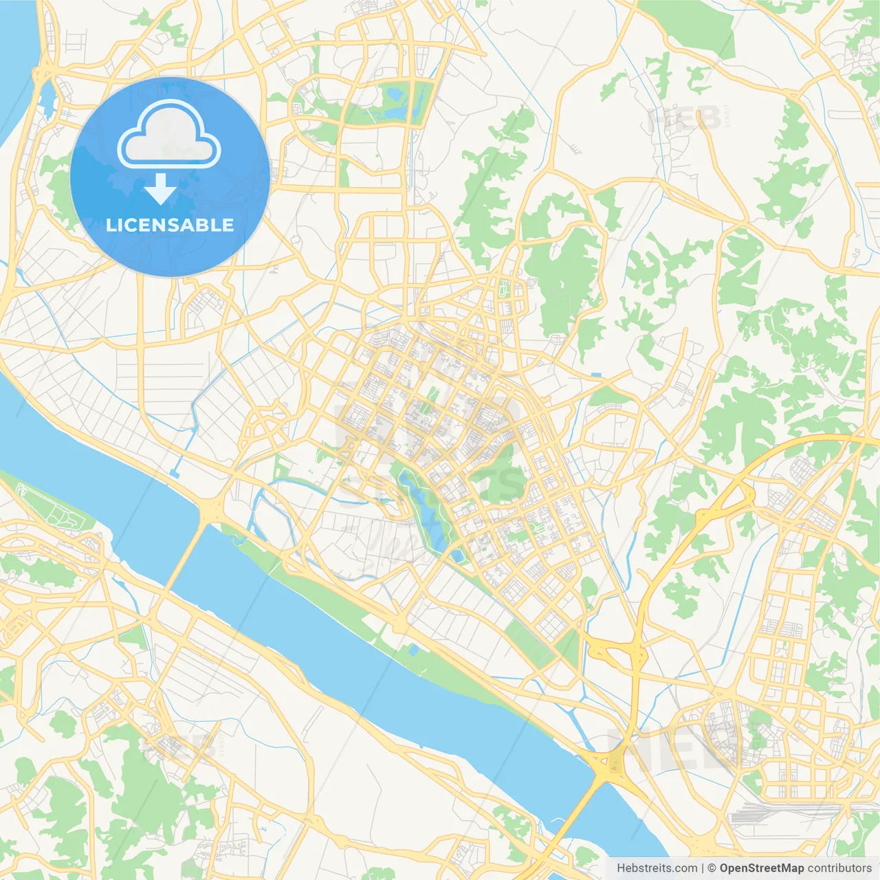 Printable street map of Goyang, South Korea