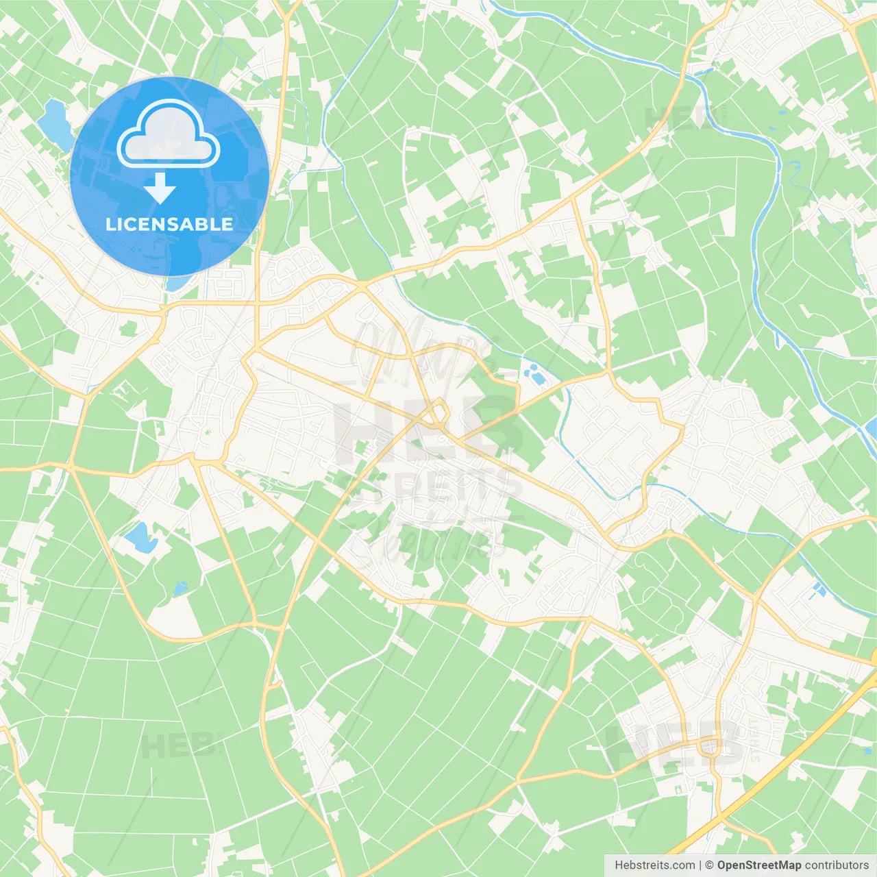 Heinsberg, Germany Vector Map - Classic Colors