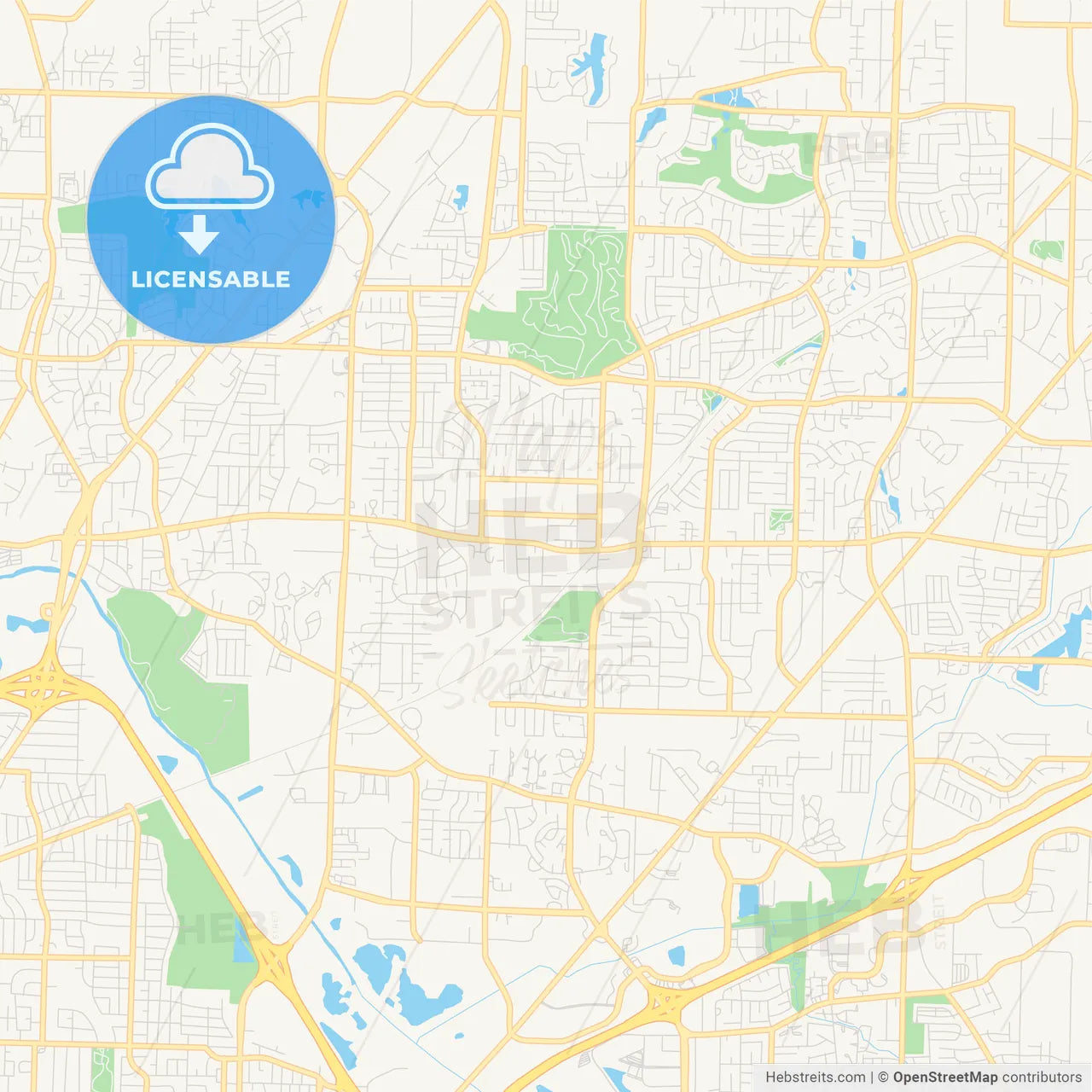 Empty vector map of Bartlett, Tennessee, USA