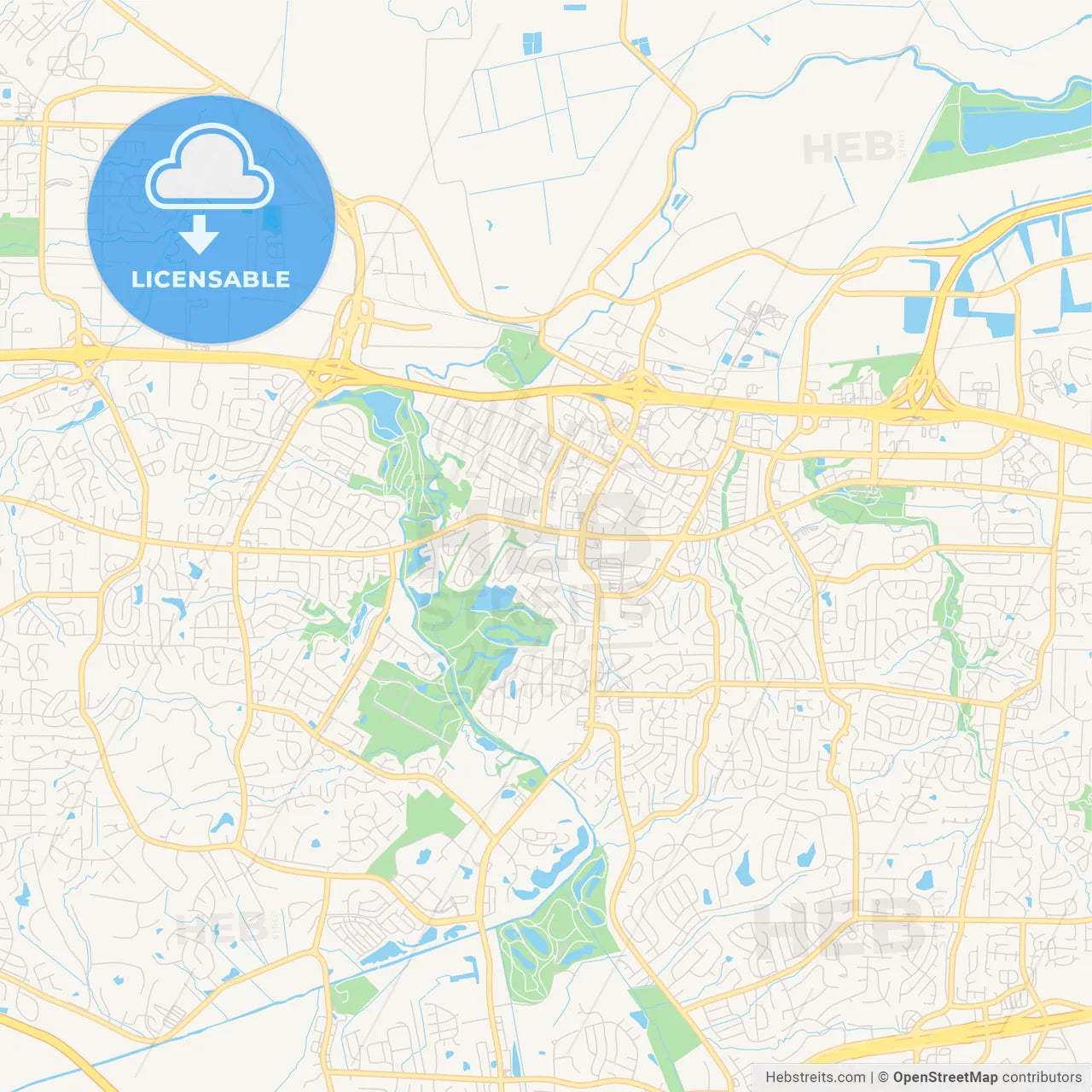 Empty vector map of St. Peters, Missouri, USA