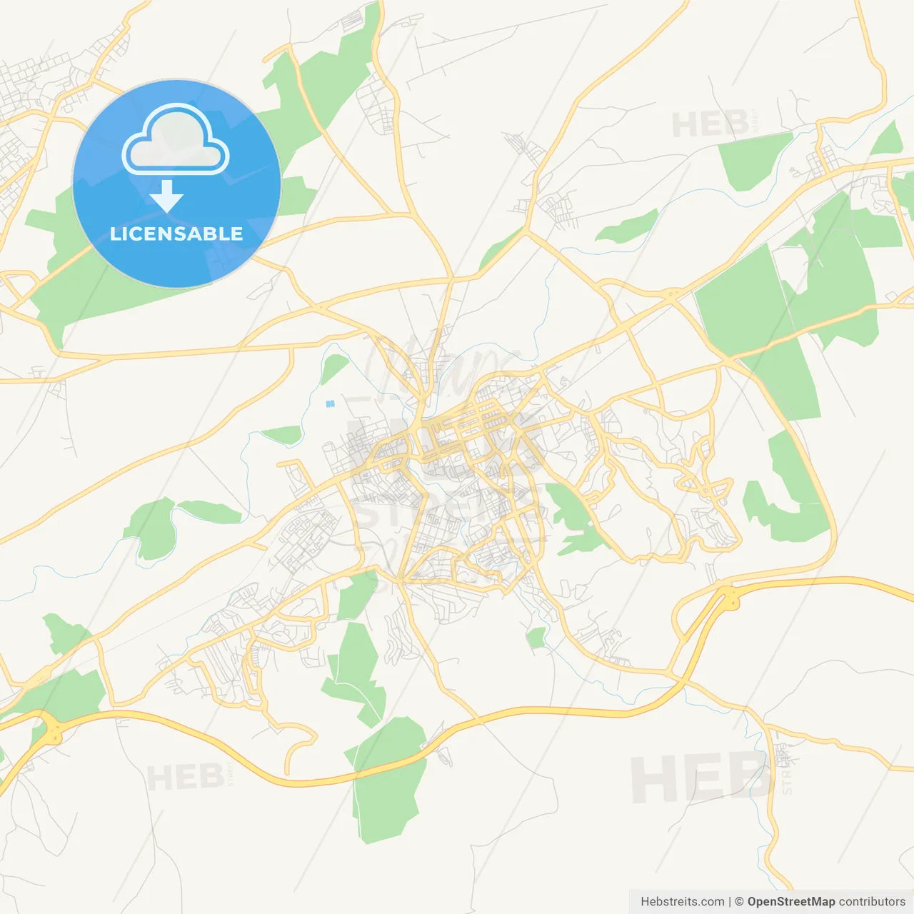 Printable street map of Ech Chettia, Algeria
