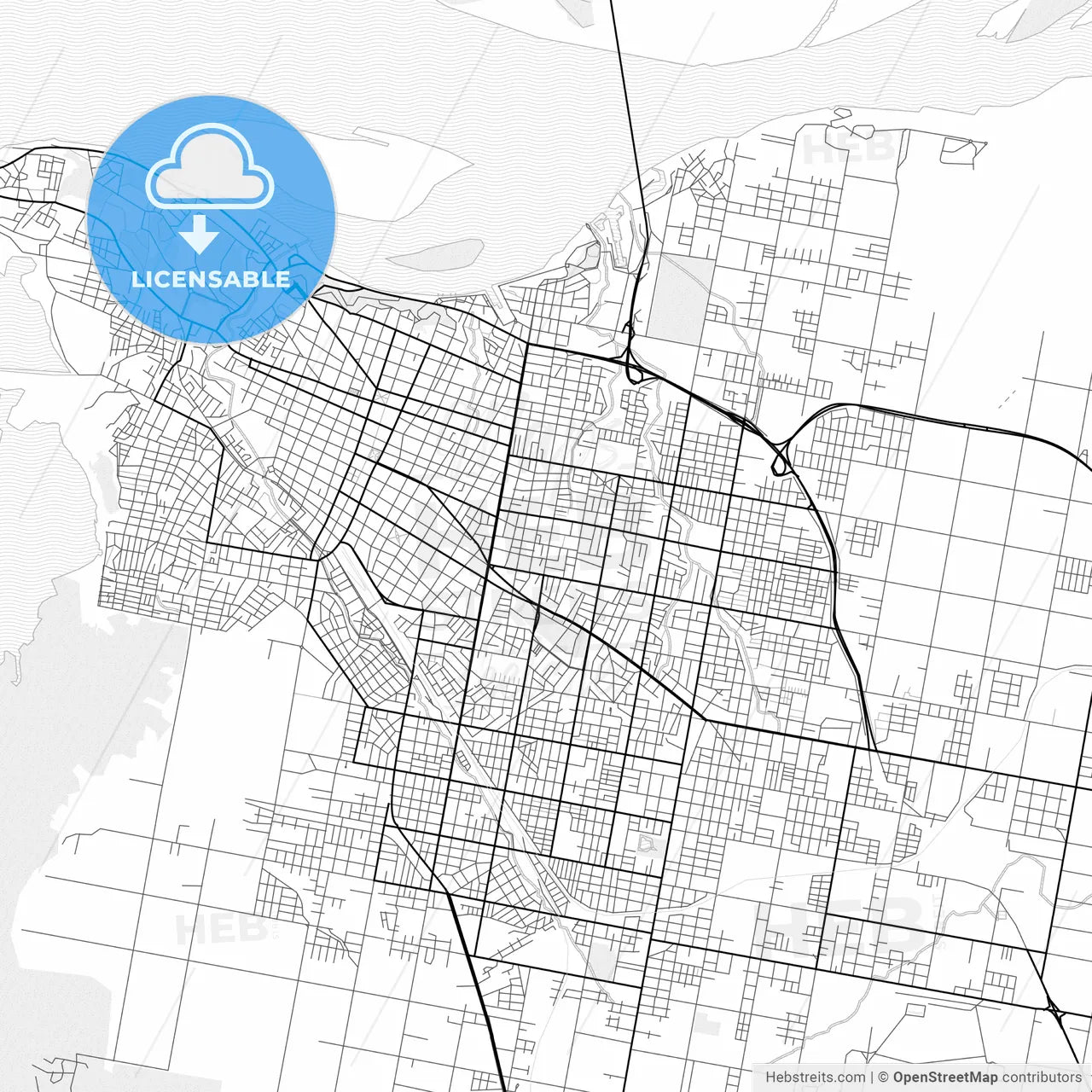 Vector PDF map of Parana, Argentina