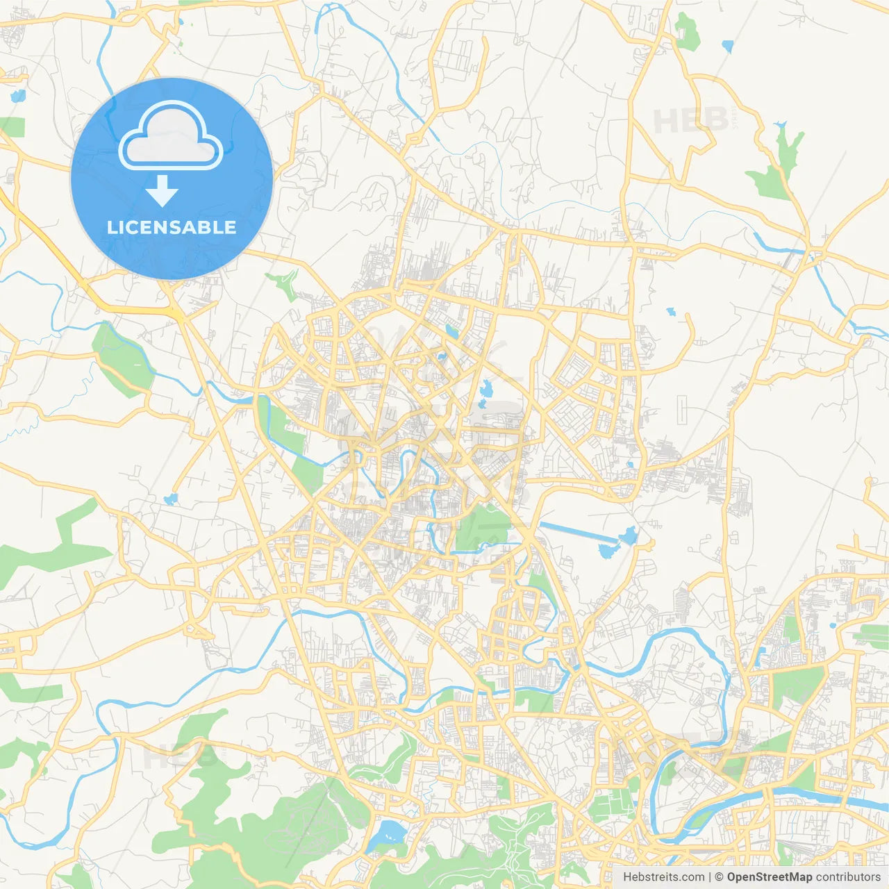Printable street map of Pimpri-Chinchwad, India