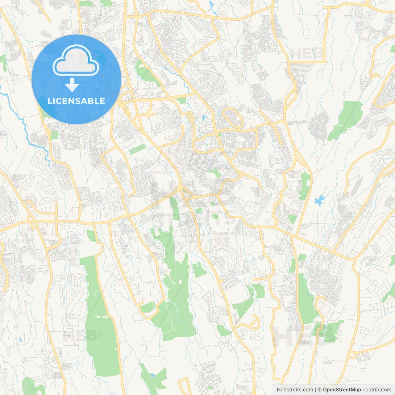 Printable street map of Dasmariñas, Philippines