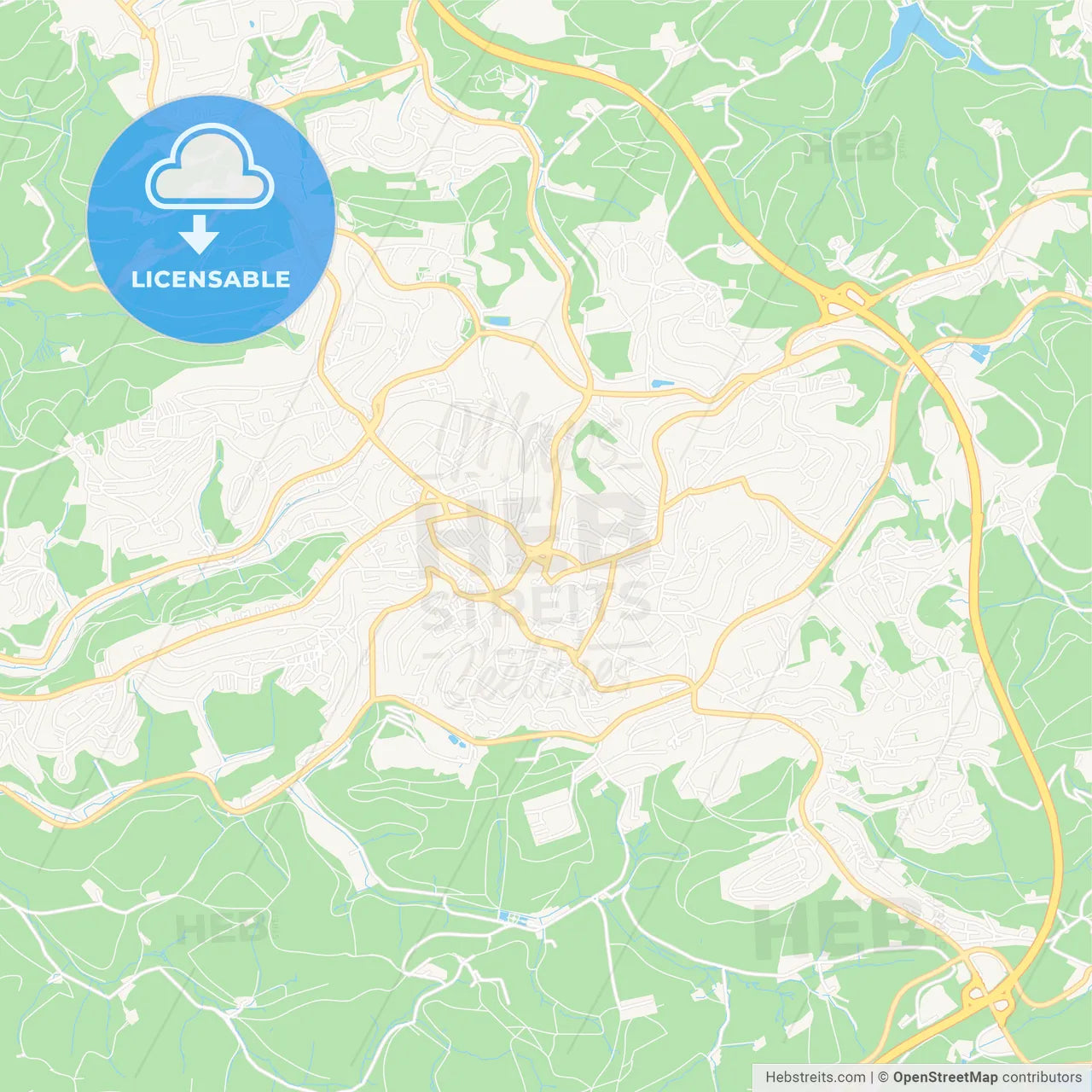 Ludenscheid, Germany Vector Map - Classic Colors