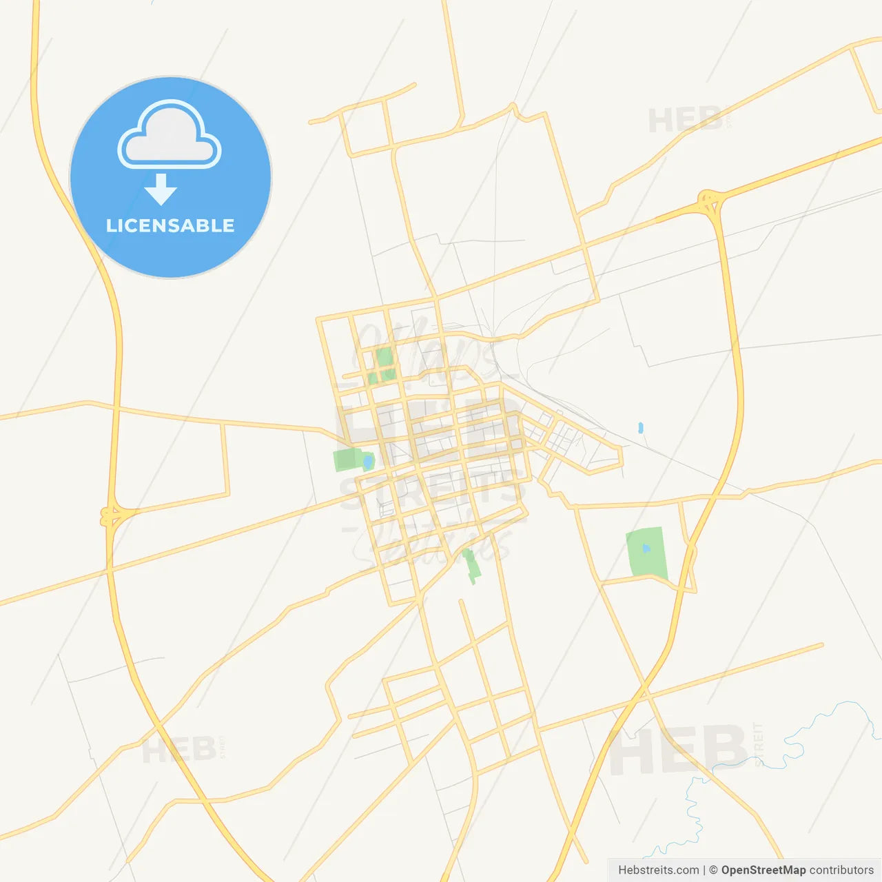 Printable street map of Suihua, China