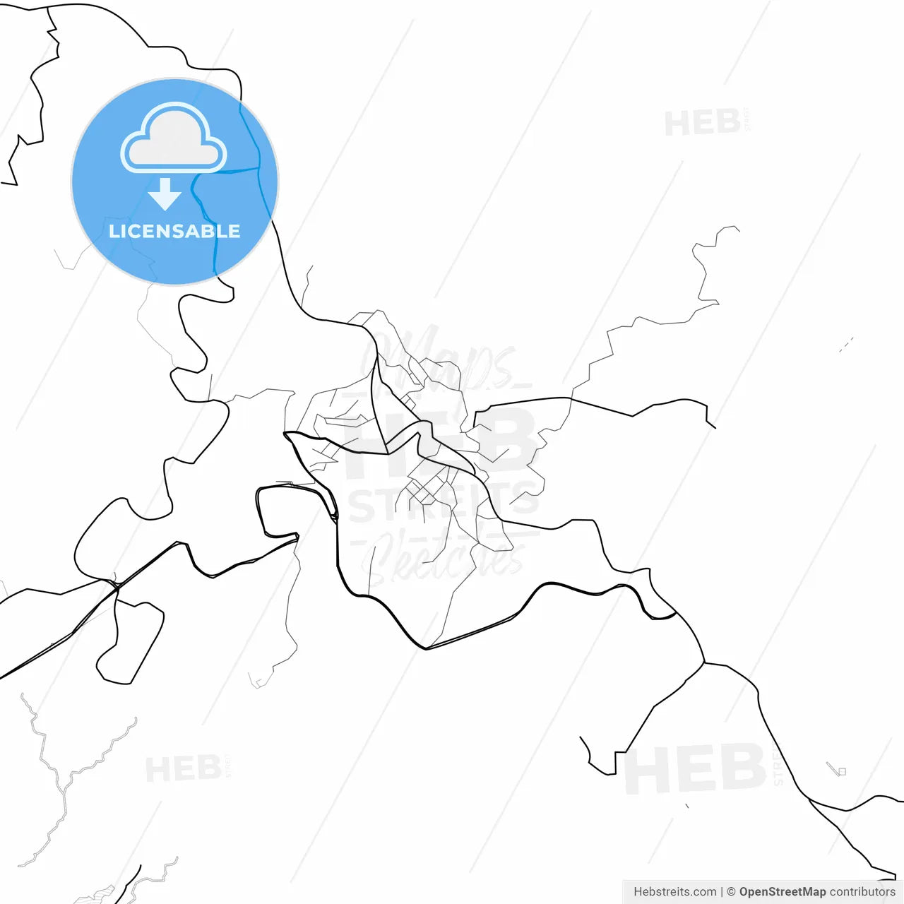 Vector PDF map of Şırnak, Turkey