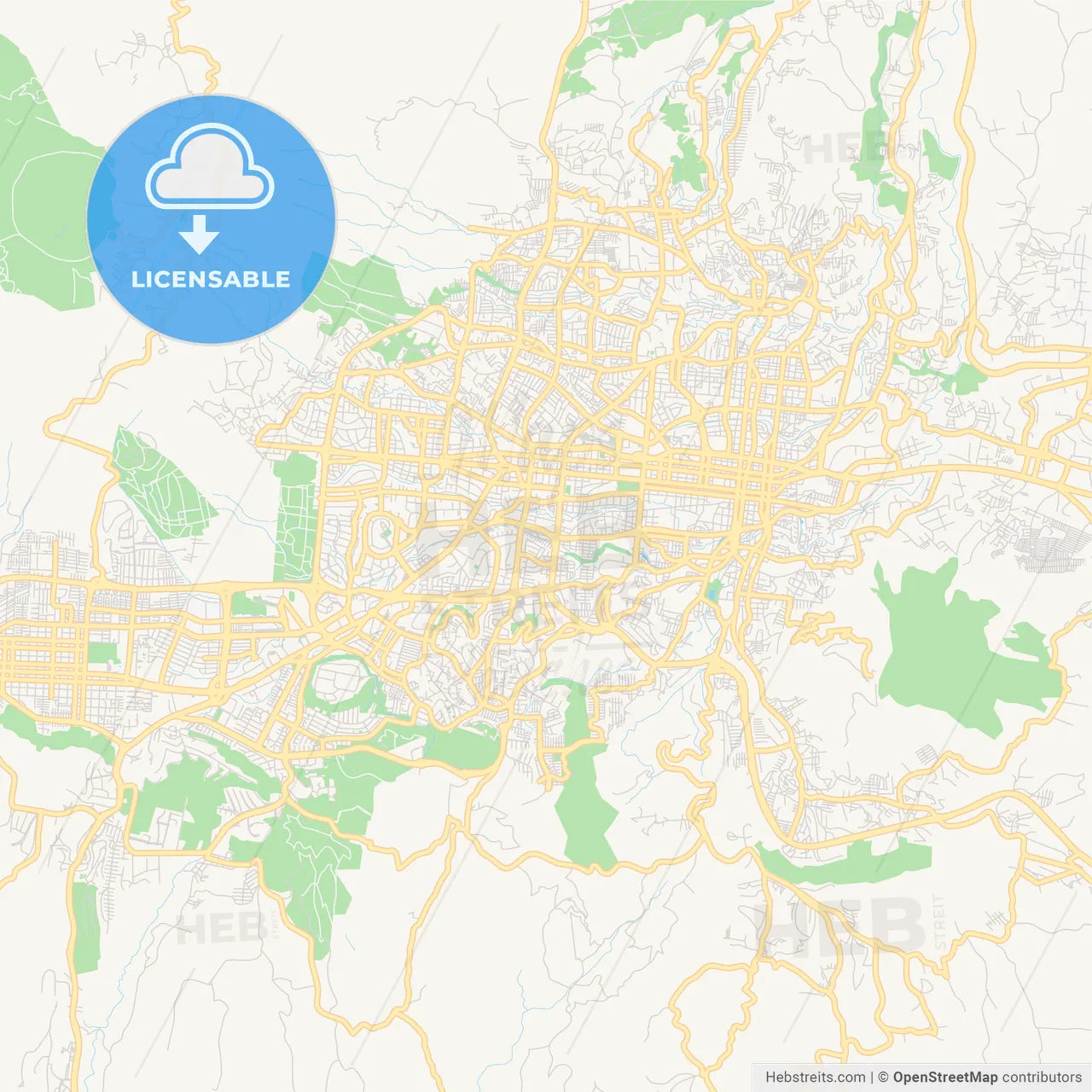 Empty vector map of San Salvador, San Salvador, El Salvador