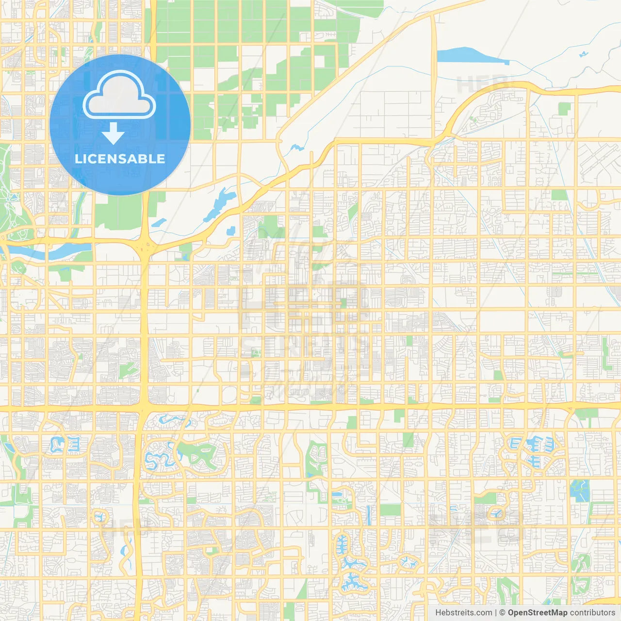 Empty vector map of Mesa, Arizona, USA