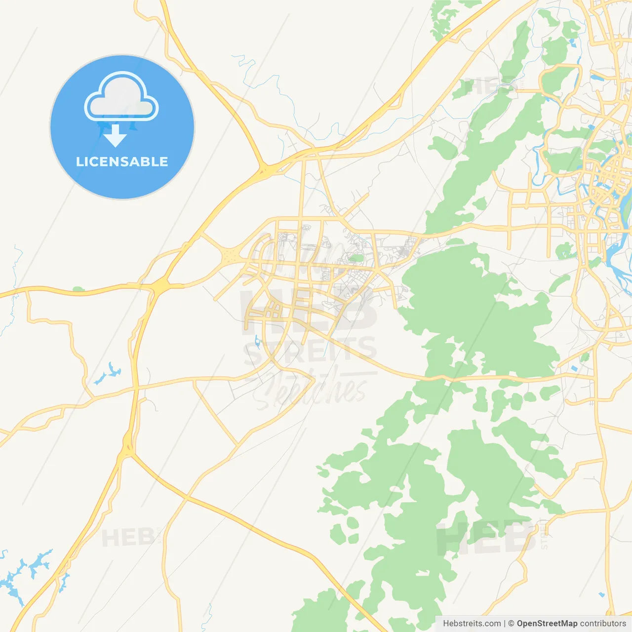 Printable street map of Guilin, China