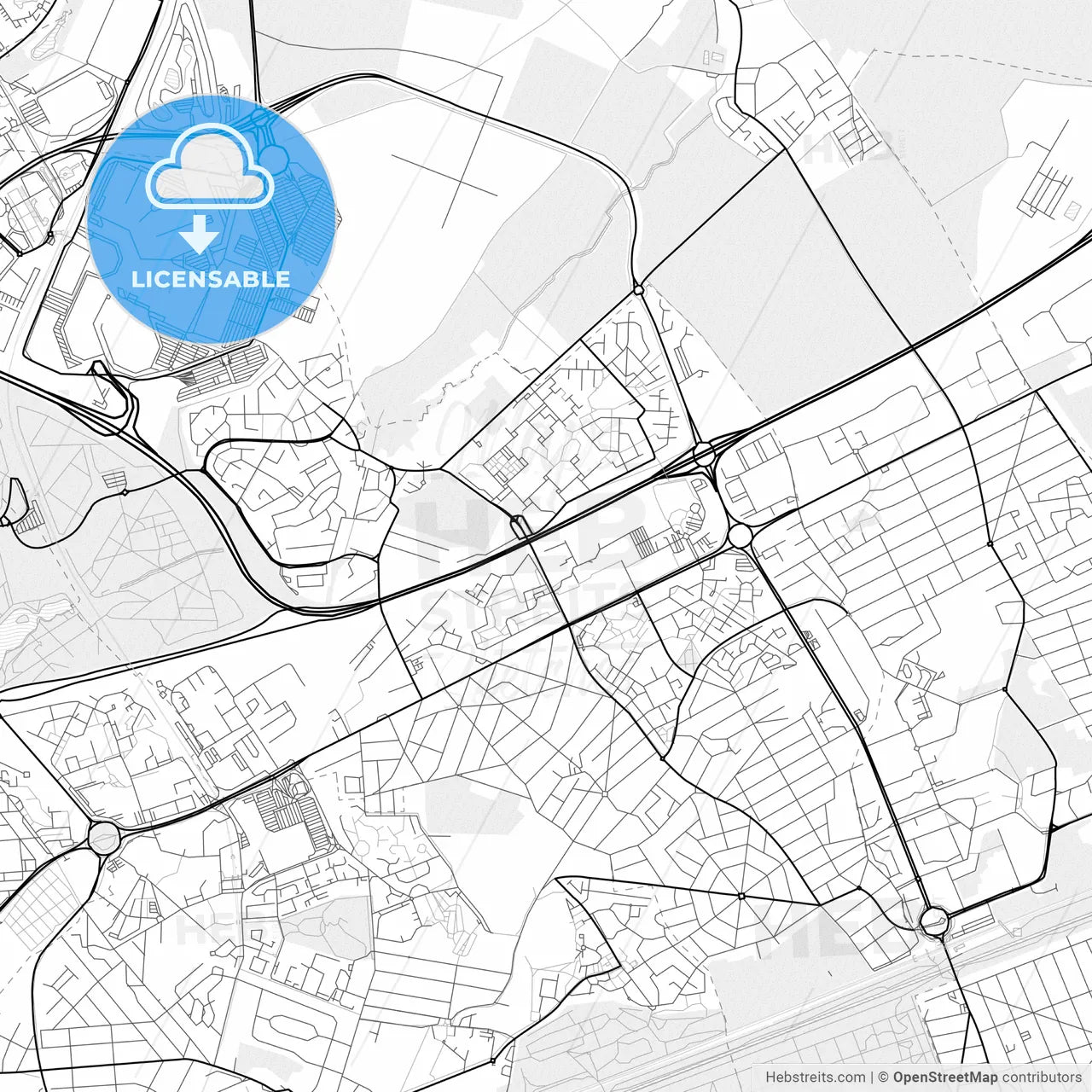 Vector PDF map of Villepinte, France