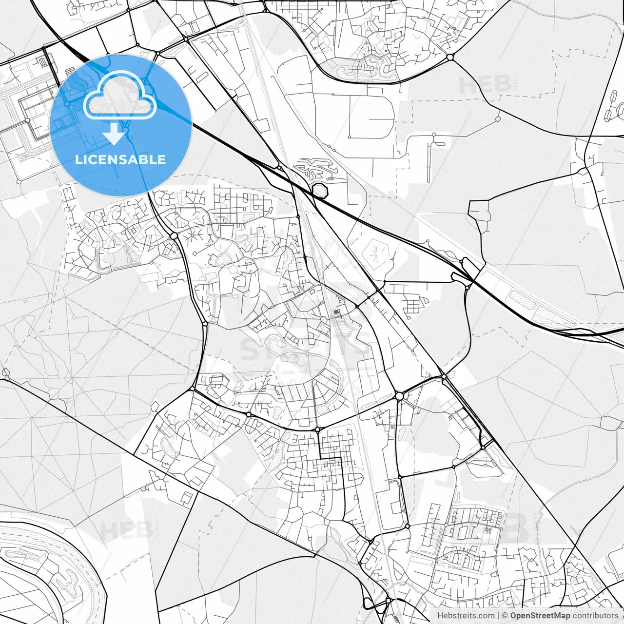 Vector PDF map of Savigny-le-Temple, France