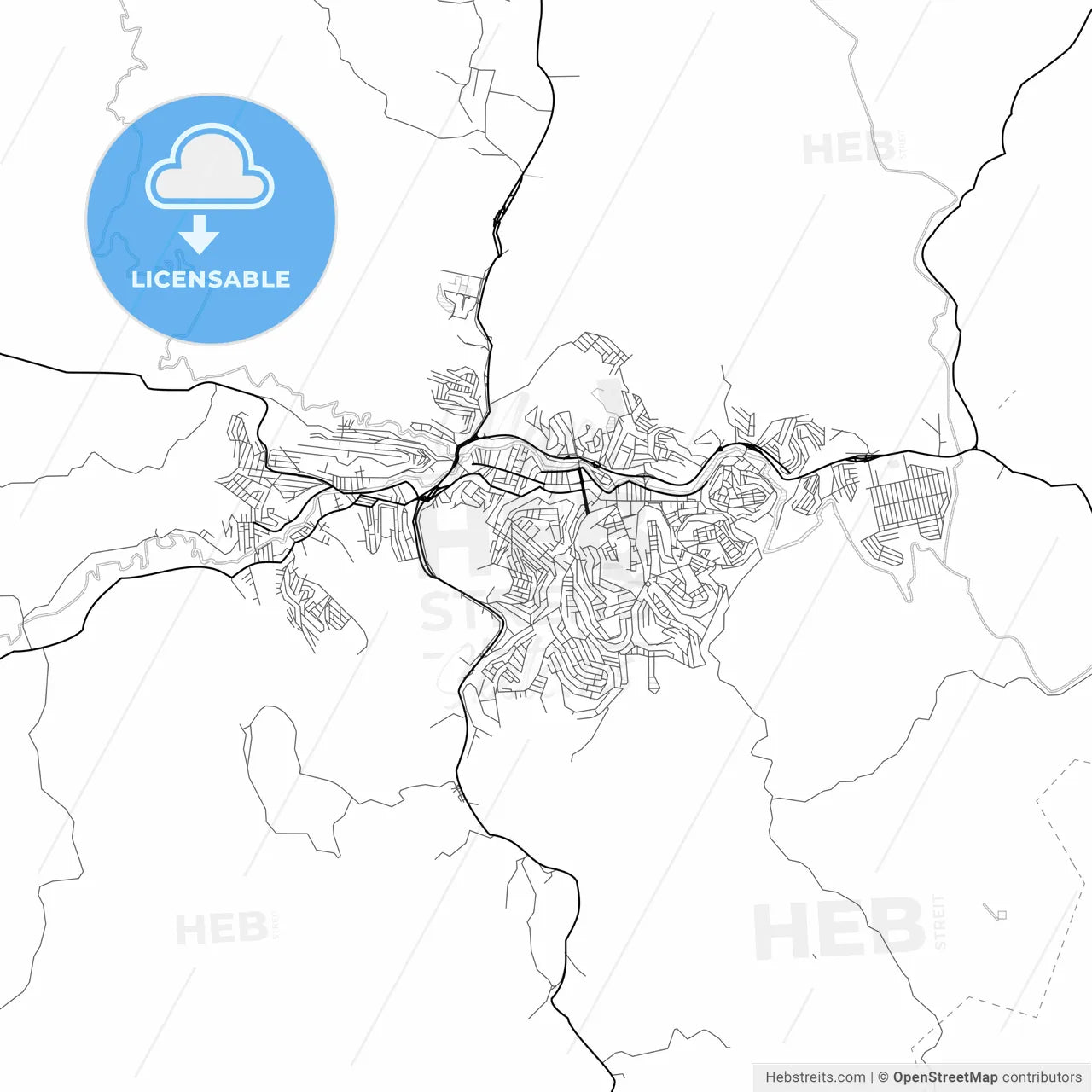 Vector PDF map of Muriae, Brazil