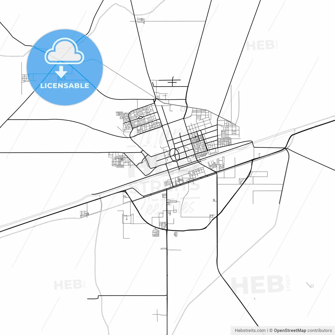 Vector PDF map of Sahiwal, Pakistan