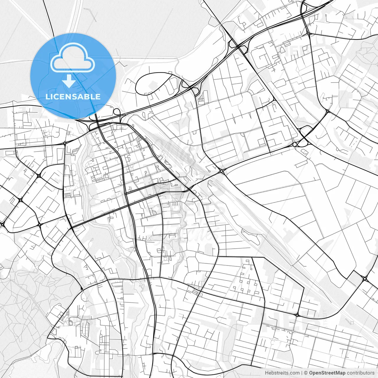 Vector PDF map of Seinäjoki, Finland