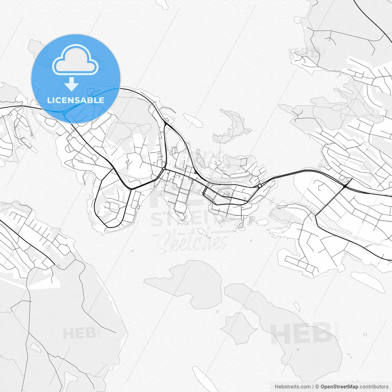 Vector PDF map of Savonlinna, Finland