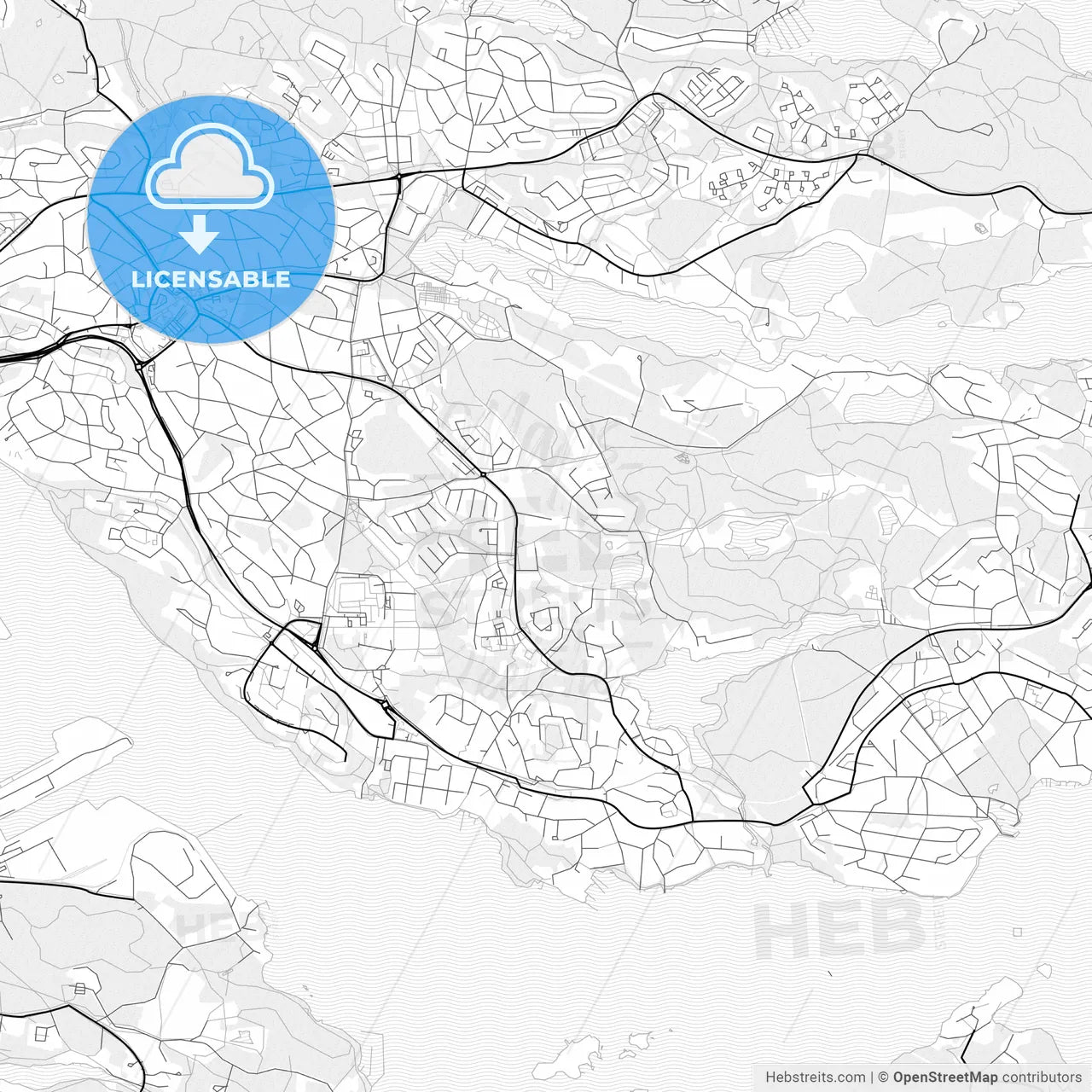 Vector PDF map of Lidingö, Sweden