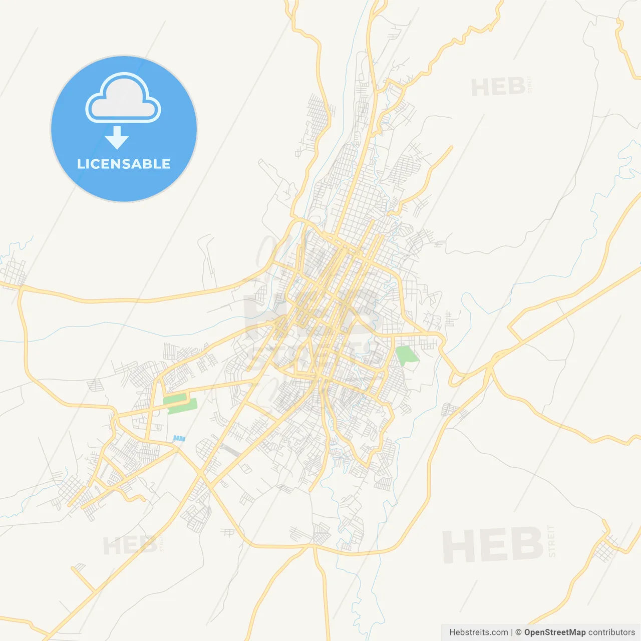 Empty vector map of Tapachula, Chiapas, Mexico
