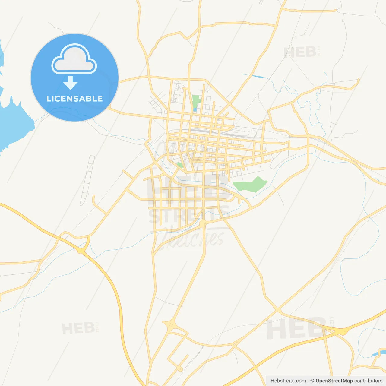 Printable street map of Jinzhou, China