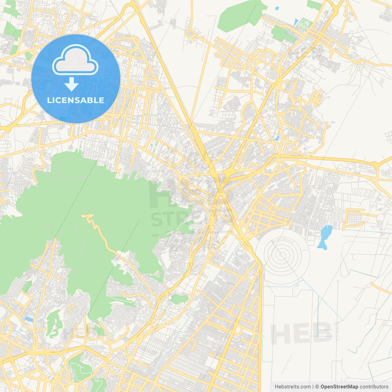 Empty vector map of Ecatepec, México, Mexico