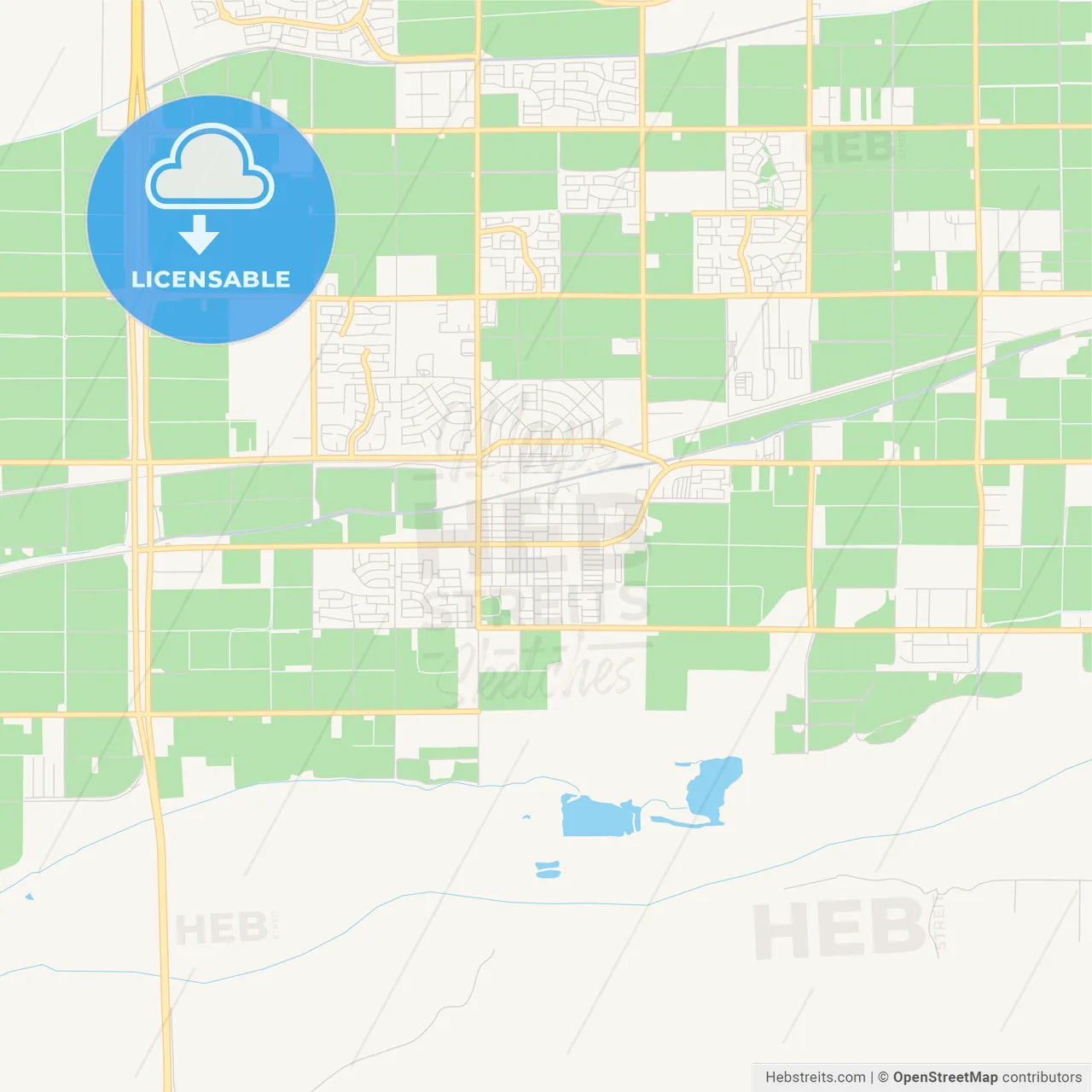 Empty vector map of Buckeye, Arizona, USA