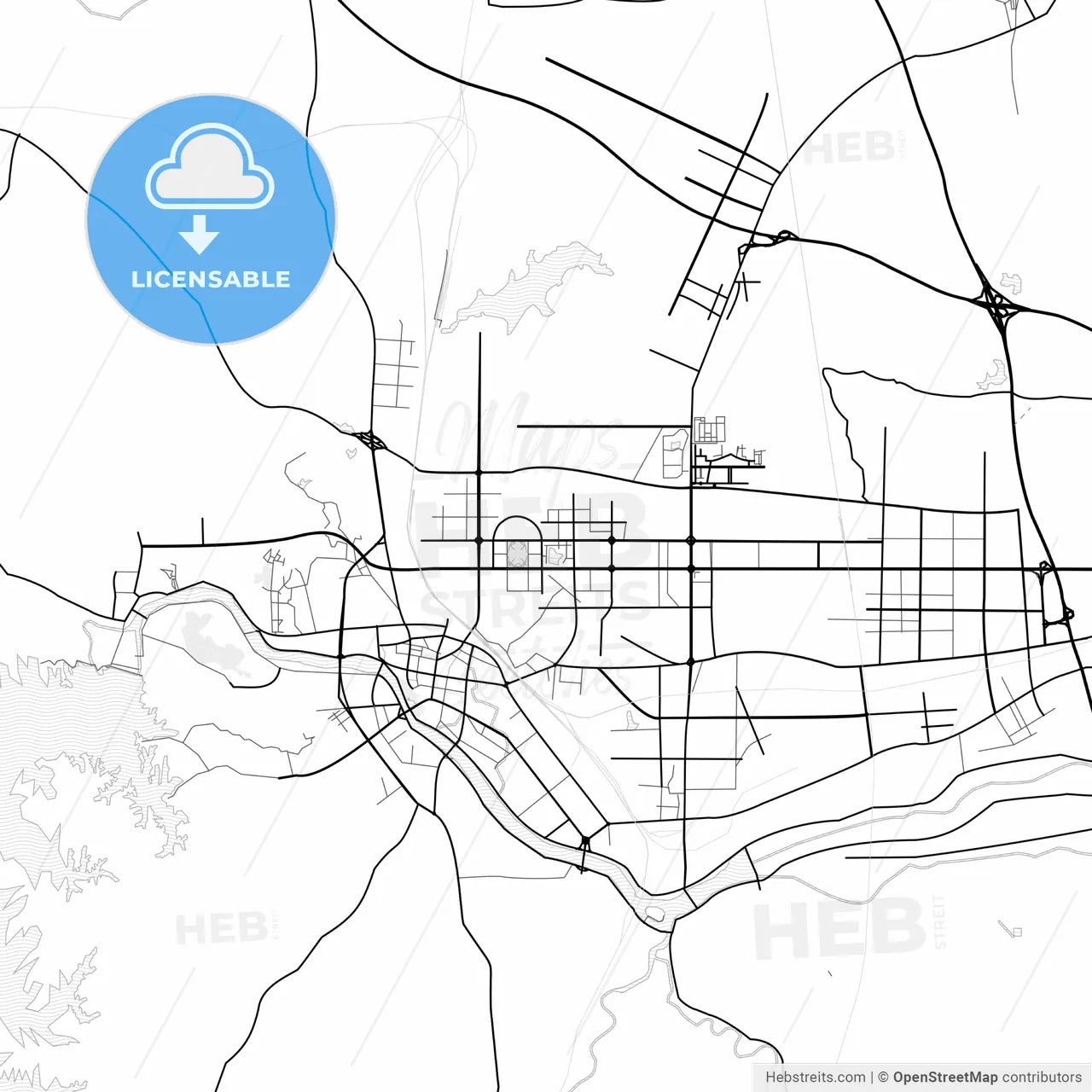 Vector PDF map of Xinyang, China