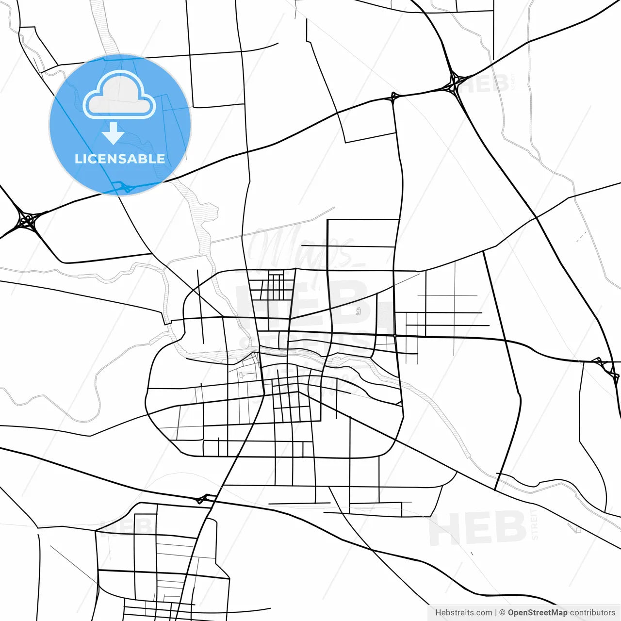 Vector PDF map of Zhoukou, China