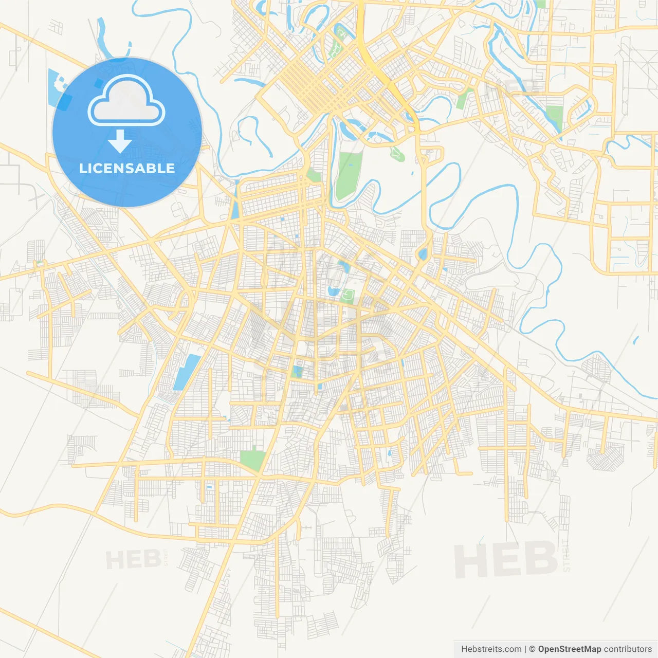 Empty vector map of Matamoros, Tamaulipas, Mexico