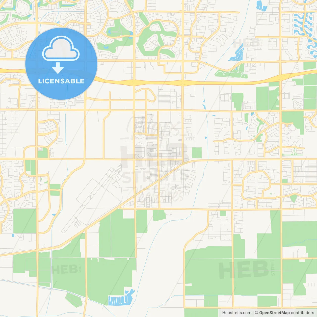 Empty vector map of Avondale, Arizona, USA